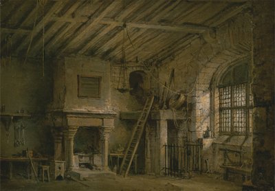 Décor de scène pour Heart of Midlothian; Le Tolbooth - Alexander Nasmyth